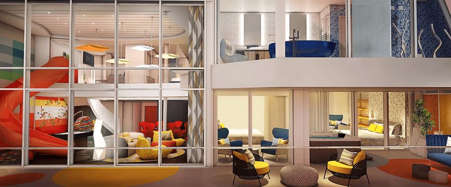 Двухэтажный люкс Ultimate Family Suite на Ovation of the Seas